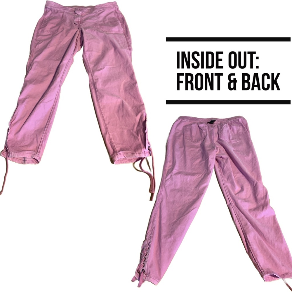 LANE BRYANT ORCHID PINK SKINNY LEG CORSET HEM PANTS (18) - Picture 10 of 13